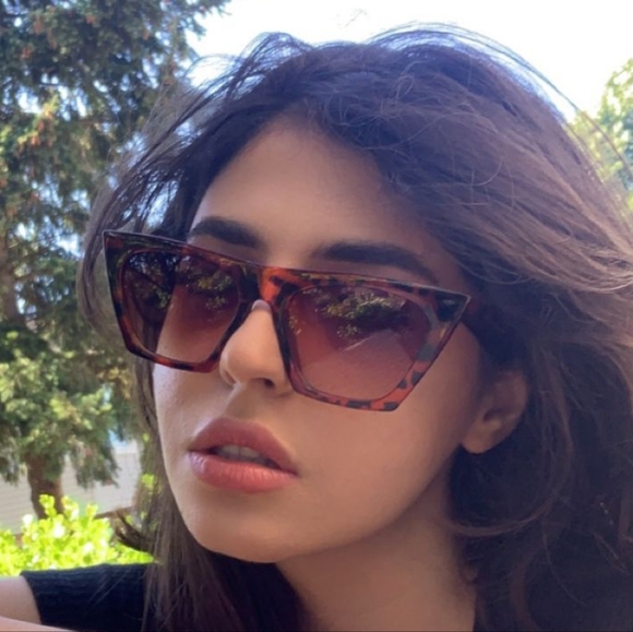 ❤️ CAT EYE Leopard print turtle shell Sunglasses Summer Fashion - Picture 14 of 15